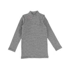 Lil Legs Unisex Long Sleeve Mock Neck Turtleneck - Mini Stripe Stitch