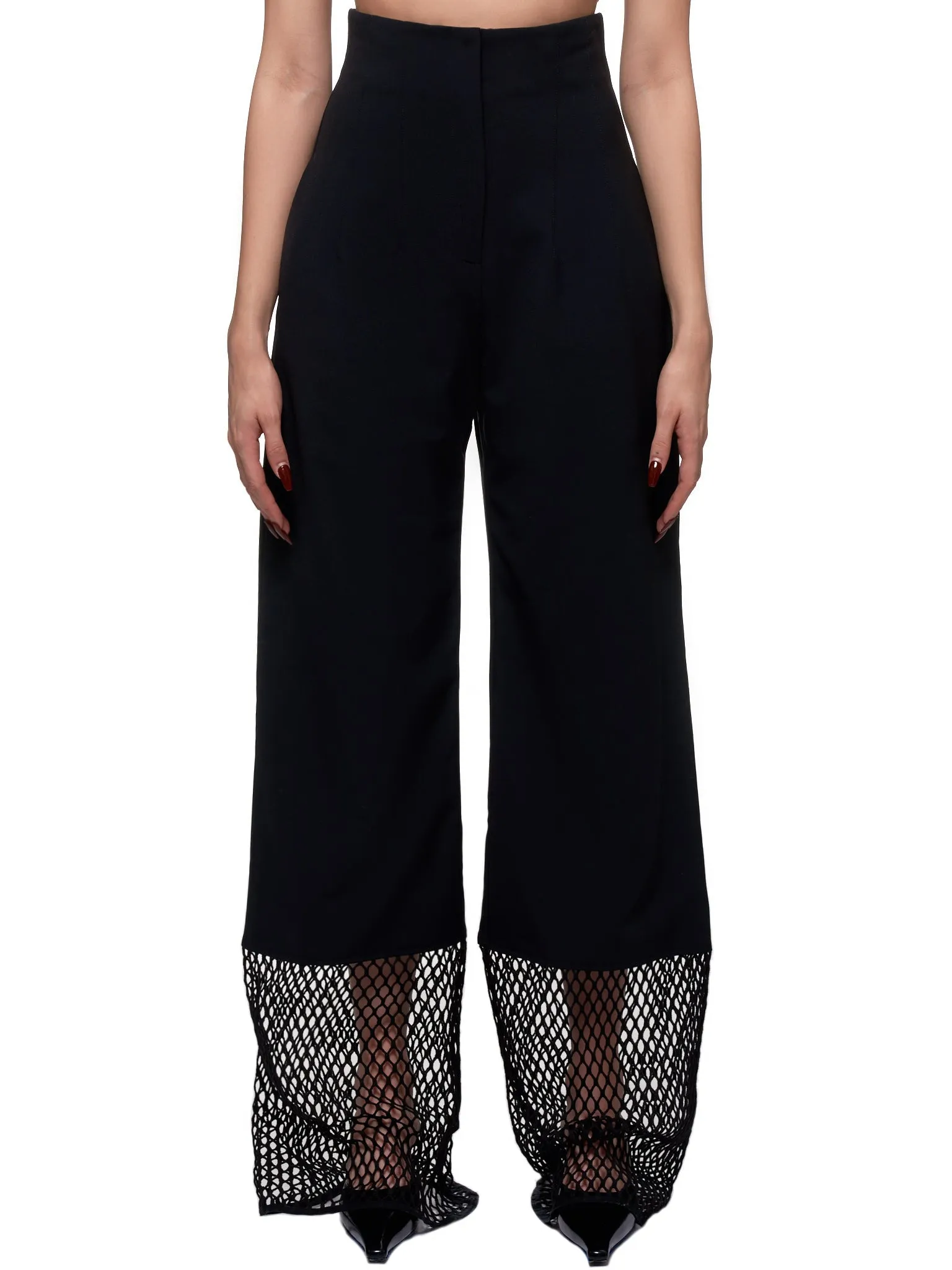 Mesh Hem Trousers (3039-620-BLACK)