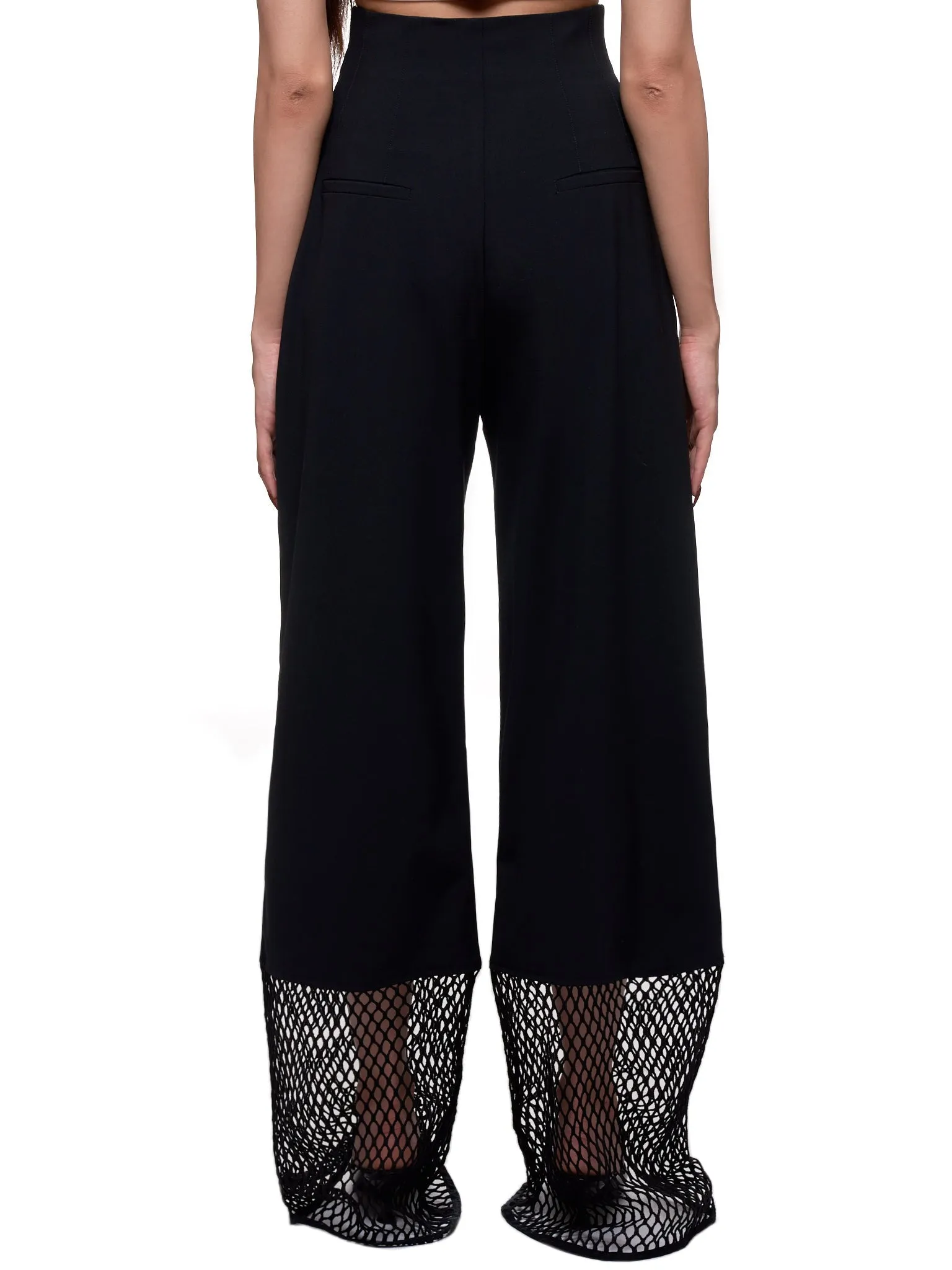 Mesh Hem Trousers (3039-620-BLACK)