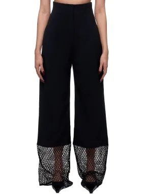 Mesh Hem Trousers (3039-620-BLACK)