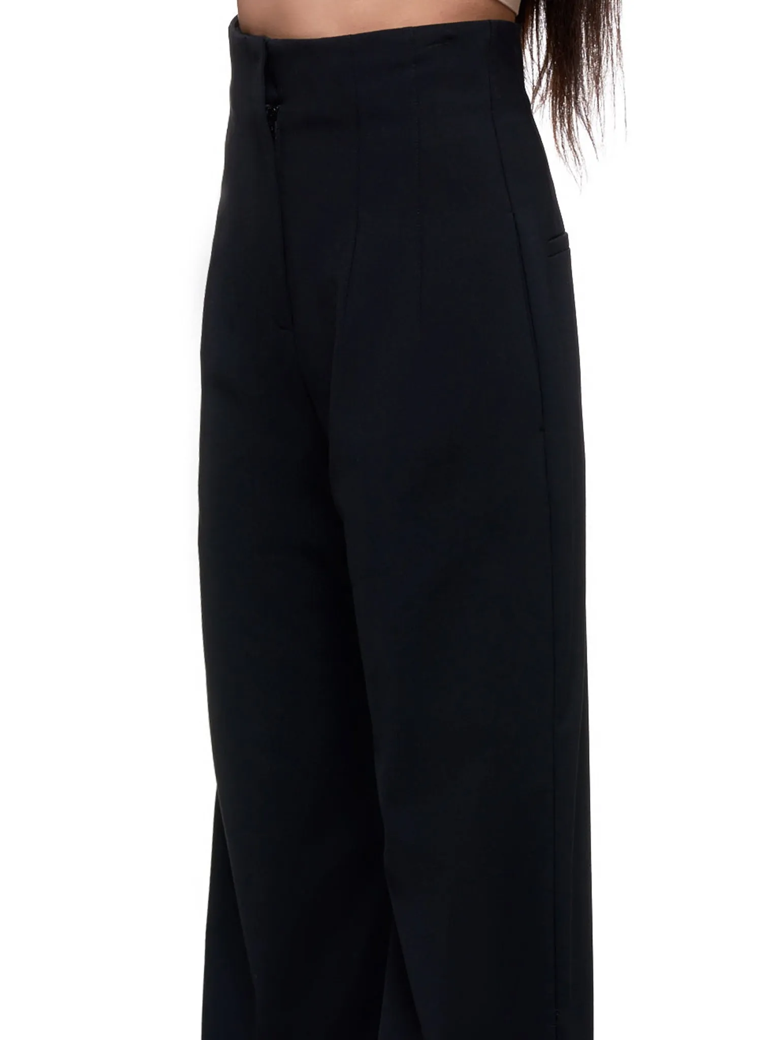 Mesh Hem Trousers (3039-620-BLACK)