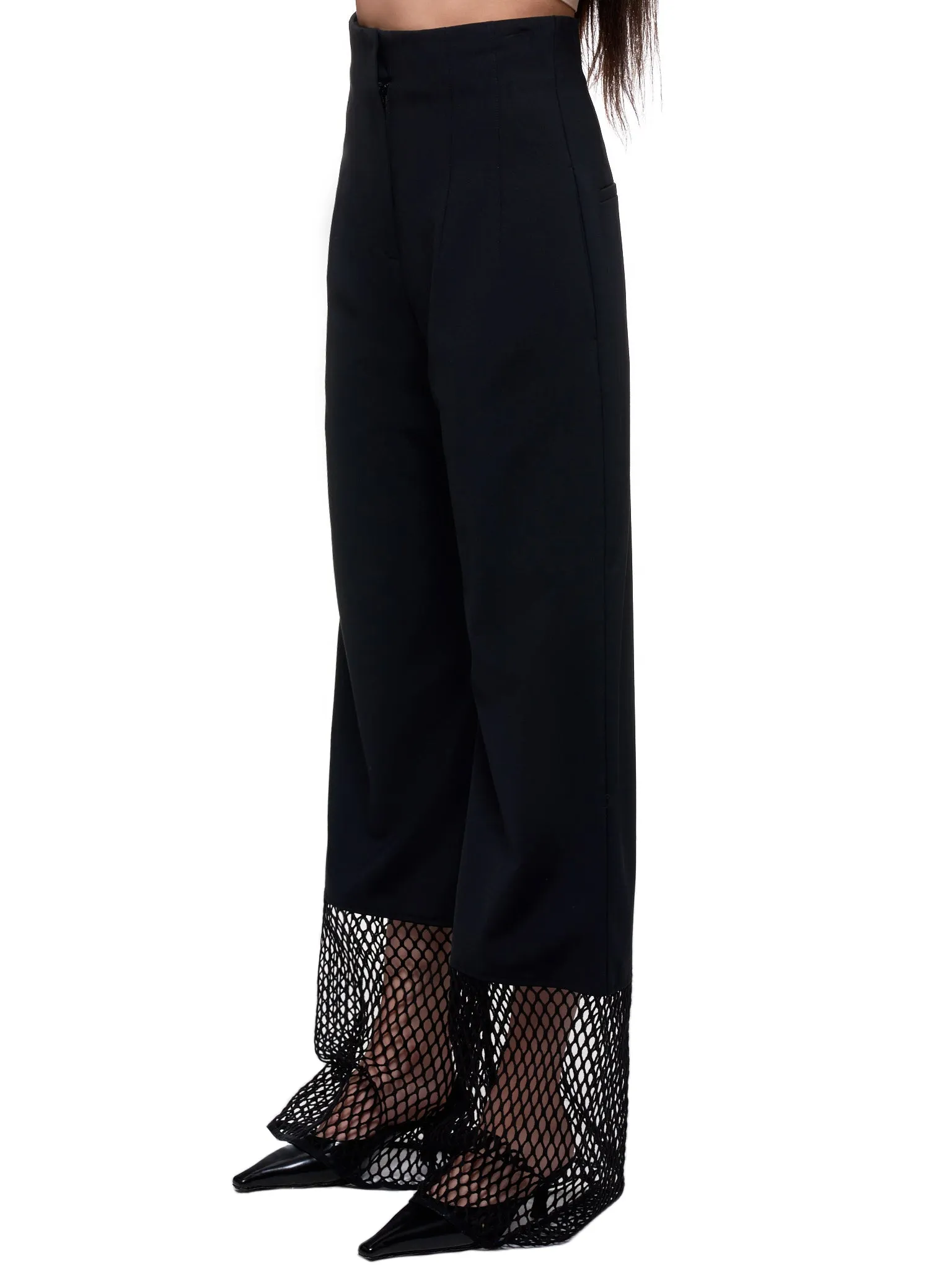 Mesh Hem Trousers (3039-620-BLACK)