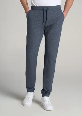 Microsanded French Terry Sweatpants for Tall Men in Navy Mix