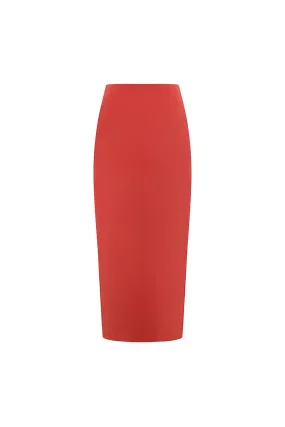 Murcia Pencil Basic Crepe Midi Skirt