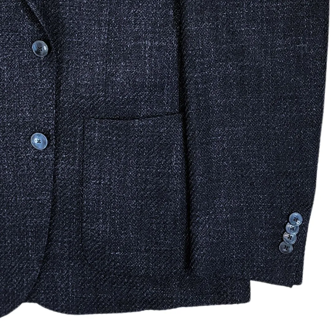 Navy Andre Knit Linen Wool Sport Jacket