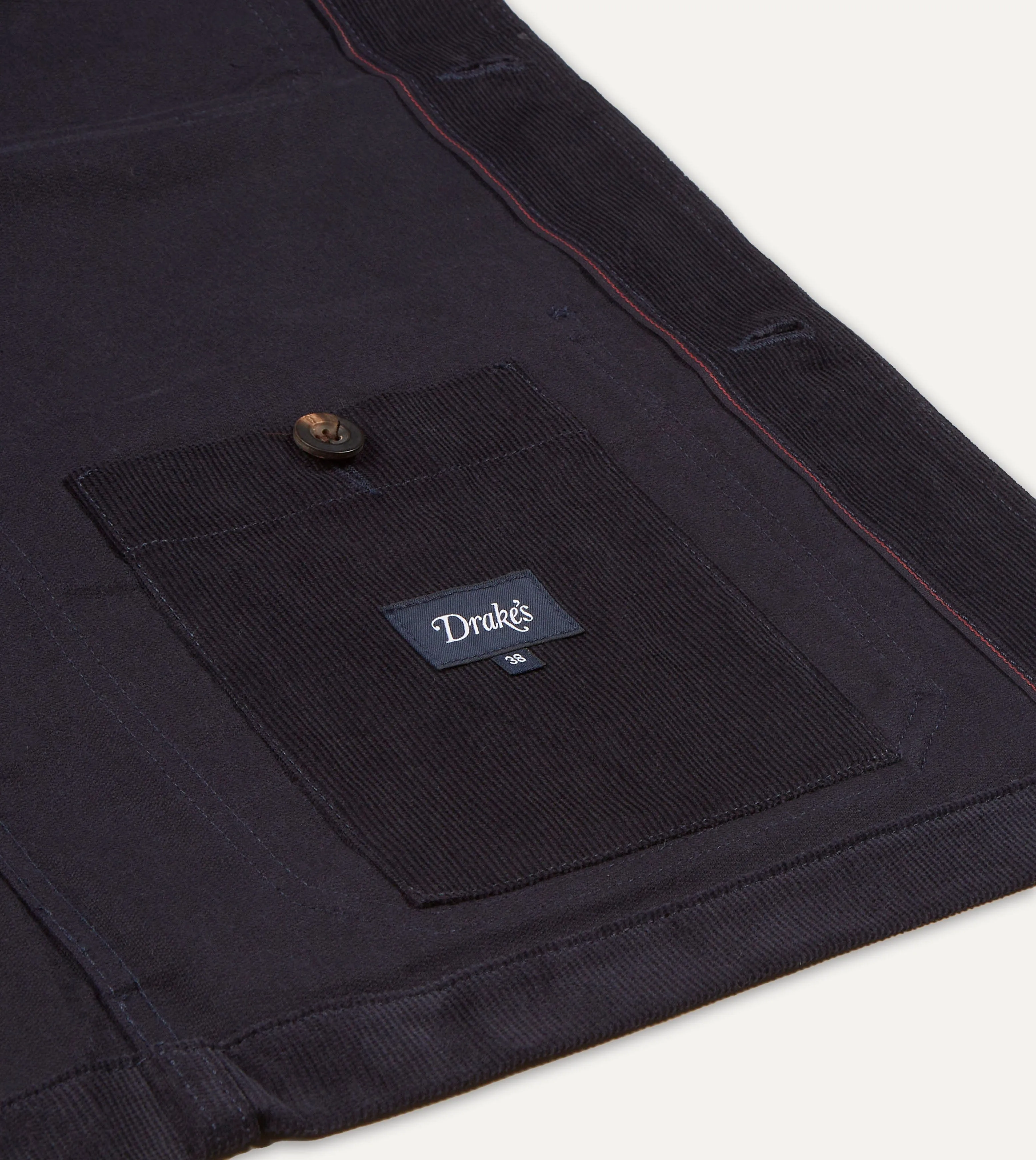 Navy Japanese Selvedge Corduroy Five-Pocket Chore Jacket