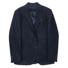 Navy Melange Two Button Nep Sport Jacket