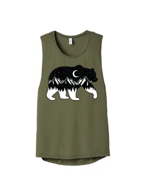 Night Sky Bear · Muscle Tank