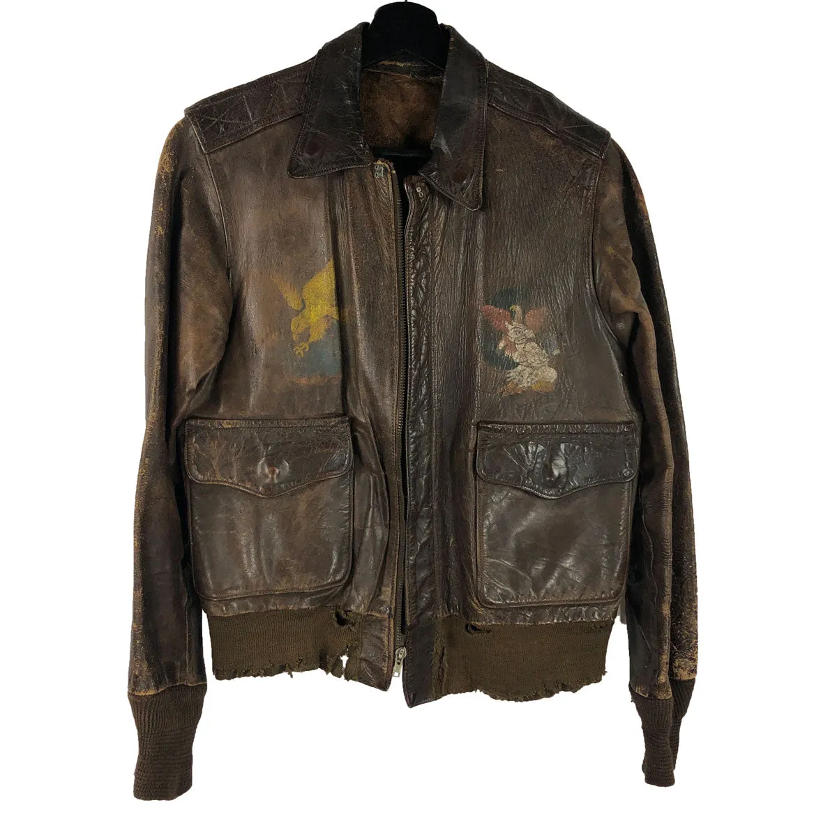 Original Eagle Squadron Painted Leather A2 Flight Jacket