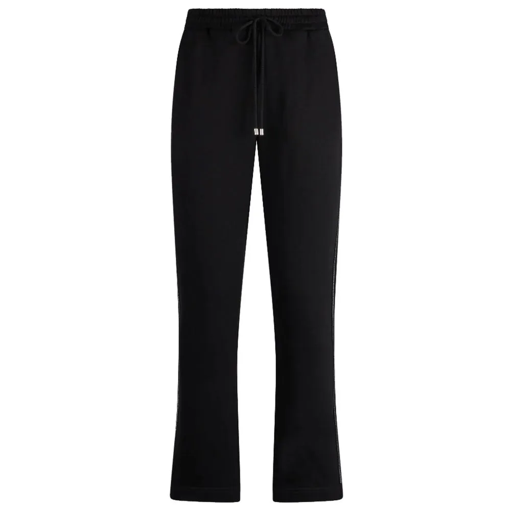 Patrizia Pepe Elegant Cotton Sweatpants with Rhinestone Accent