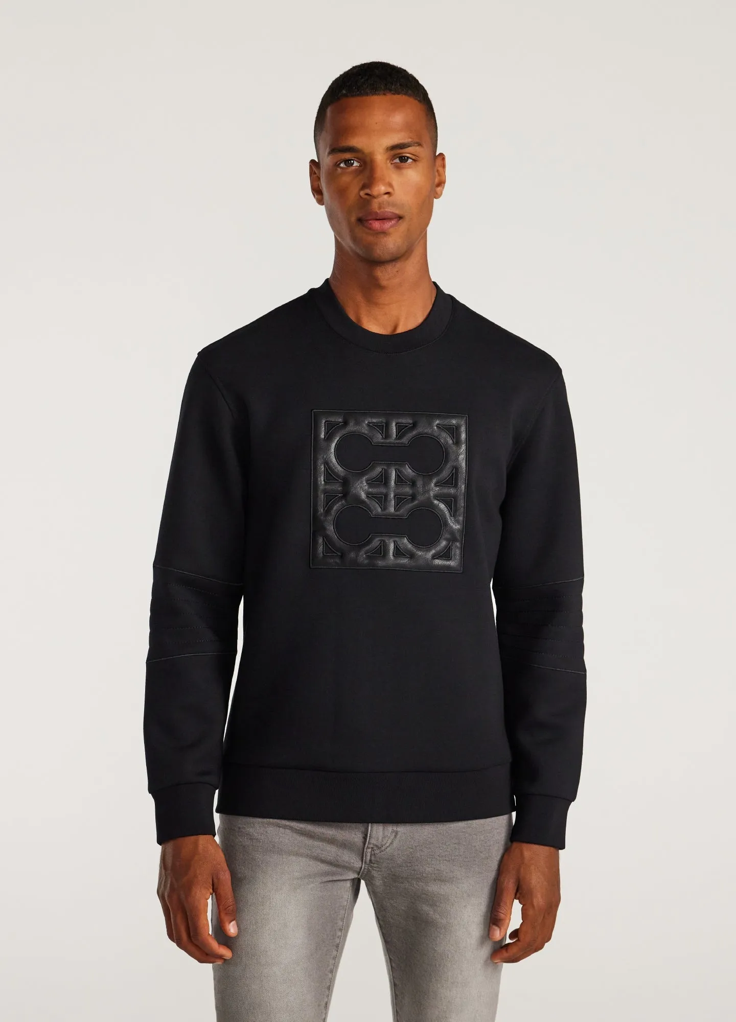 Quilted Monogram Sweatshirt Black