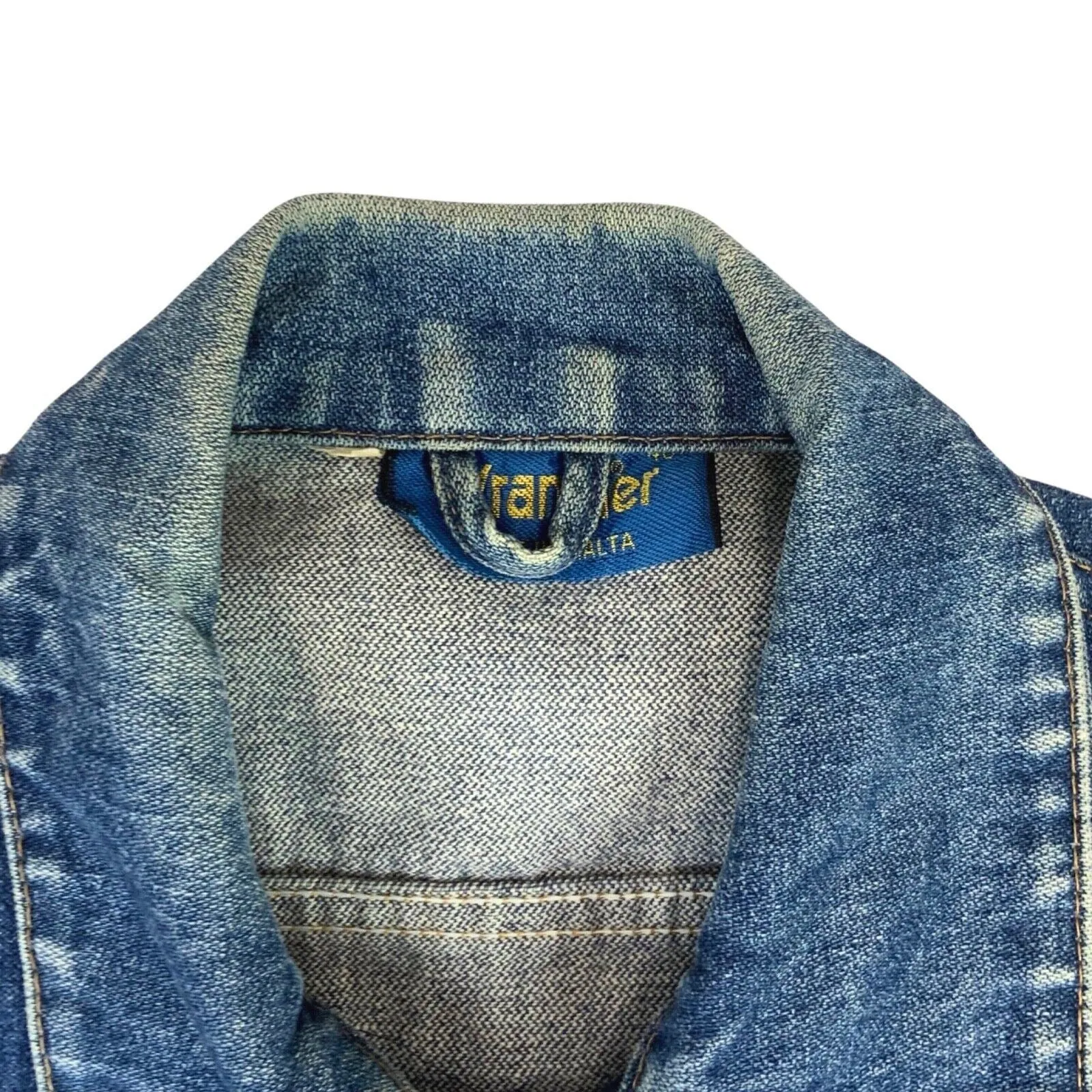 RARE VTG 70s WRANGLER DENIM TRUCKER JACKET MOD 40” (36) S