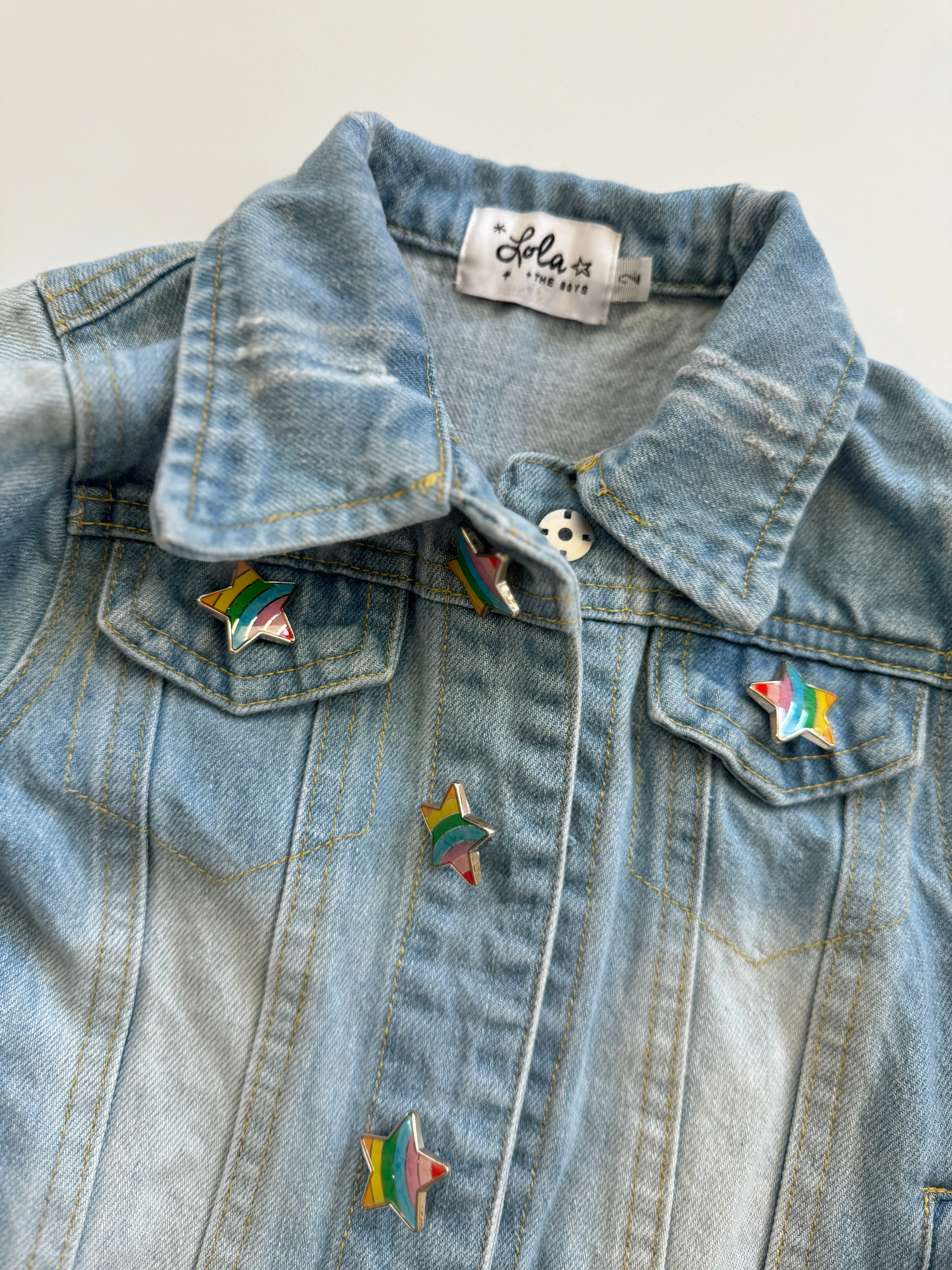 Resale Girls Sequin Unicorn Denim Jacket