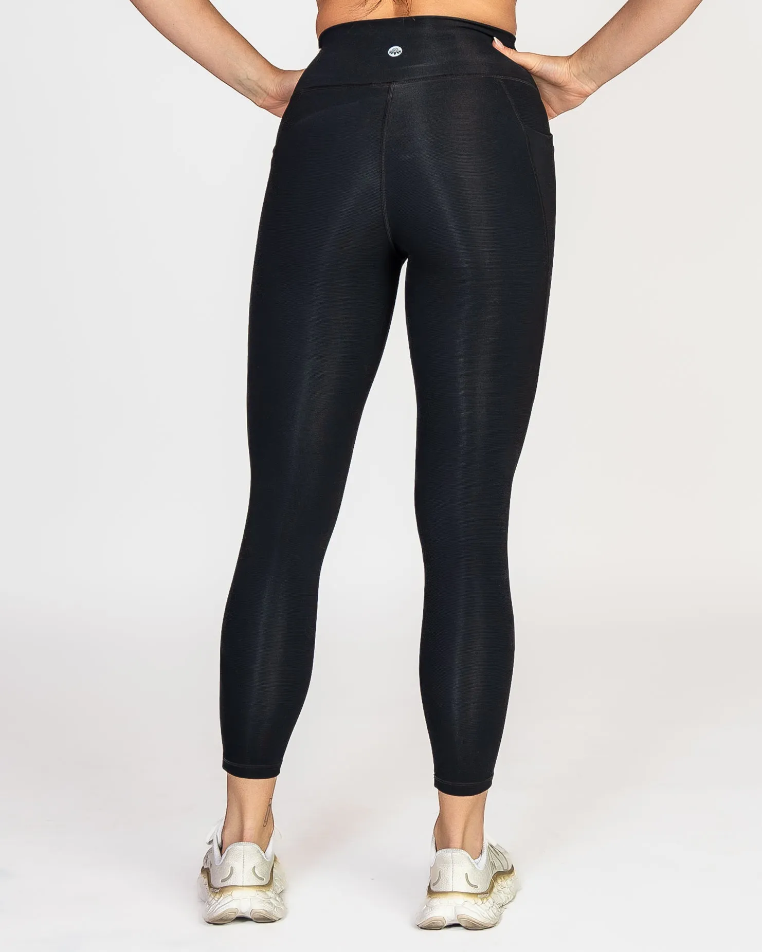 Ribbed Shakti 7/8 Leggings - Black