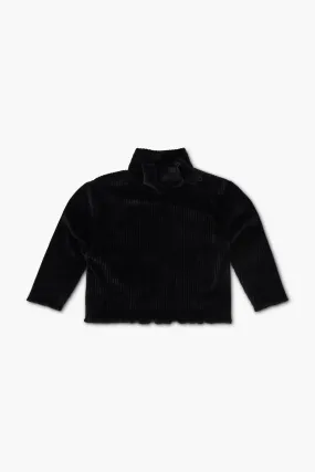 SALE - Ribbed Velour Turtleneck_Black