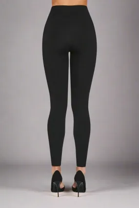 Shaping and Push-Up Viscose Leggings with Zipper Detail