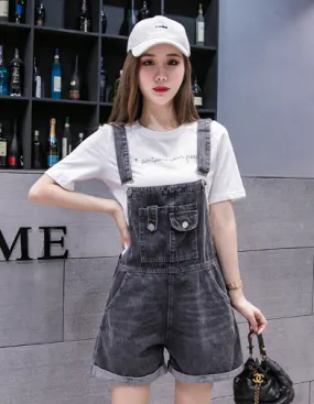 Smoke gray suspenders jeans