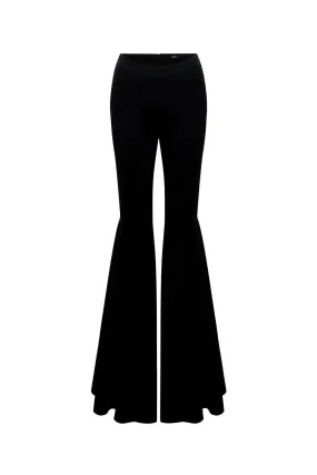 Soleila Fit and Flare High Waist Crepe Floor Length Pants