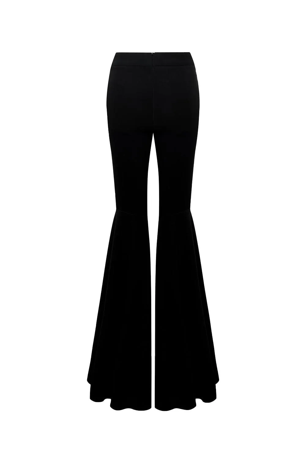 Soleila Fit and Flare High Waist Crepe Floor Length Pants