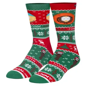 South Park "Cartman & Kenny Ugly Sweater" Cotton Crew Socks by ODD Sox