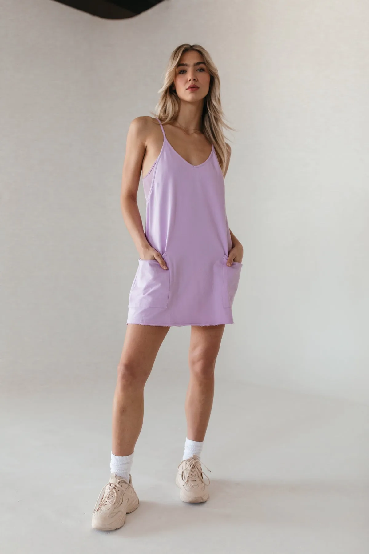 Sporty Lavender Romper Dress