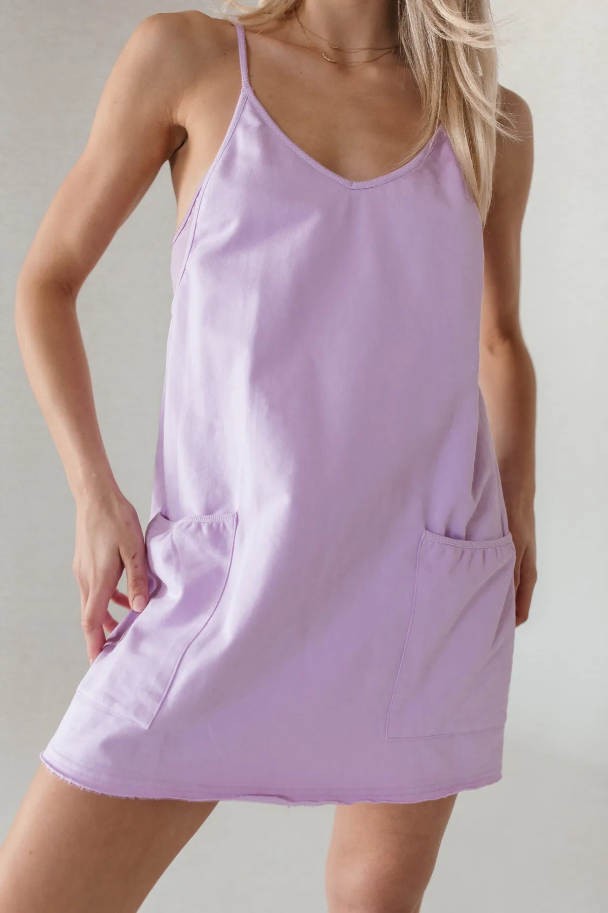 Sporty Lavender Romper Dress