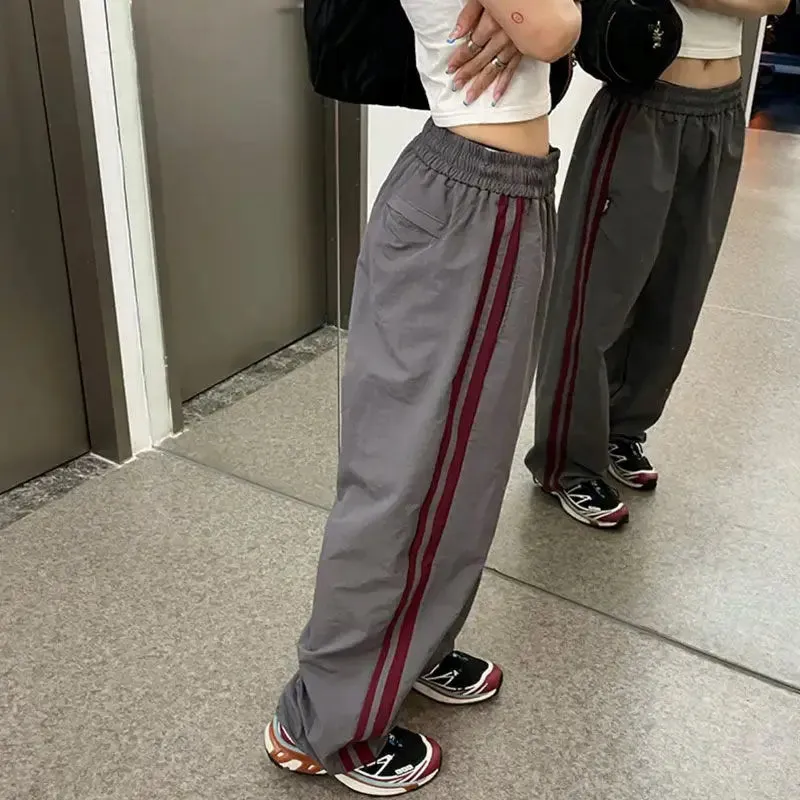 Striped Elegant Cargo Sweatpants