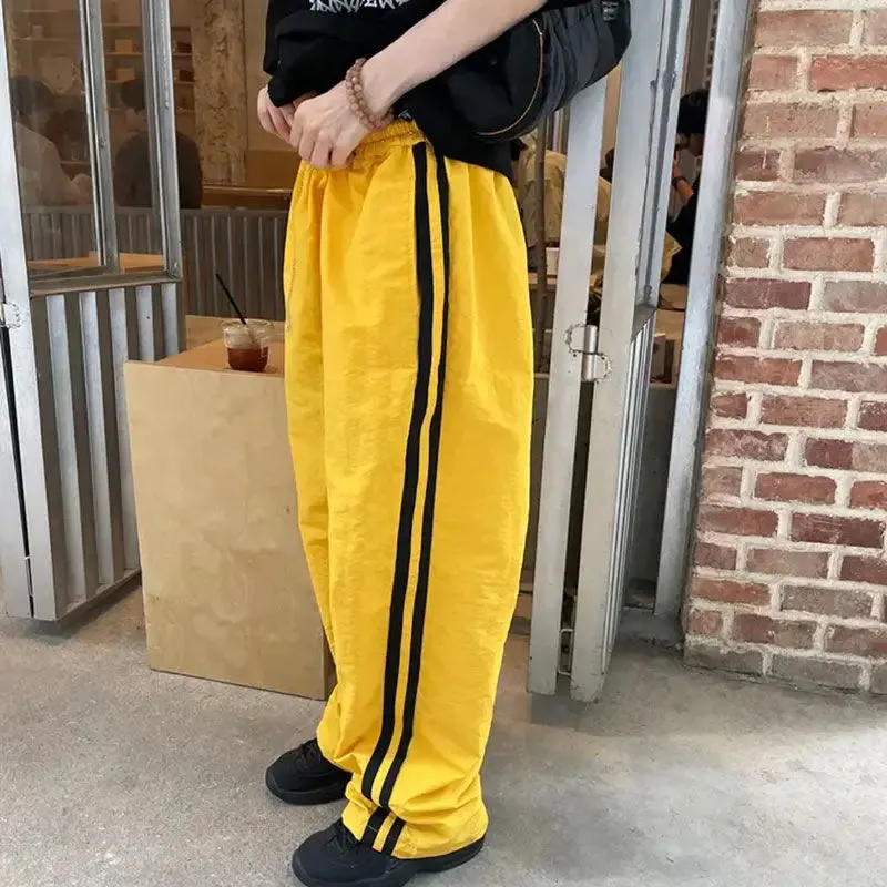 Striped Elegant Cargo Sweatpants