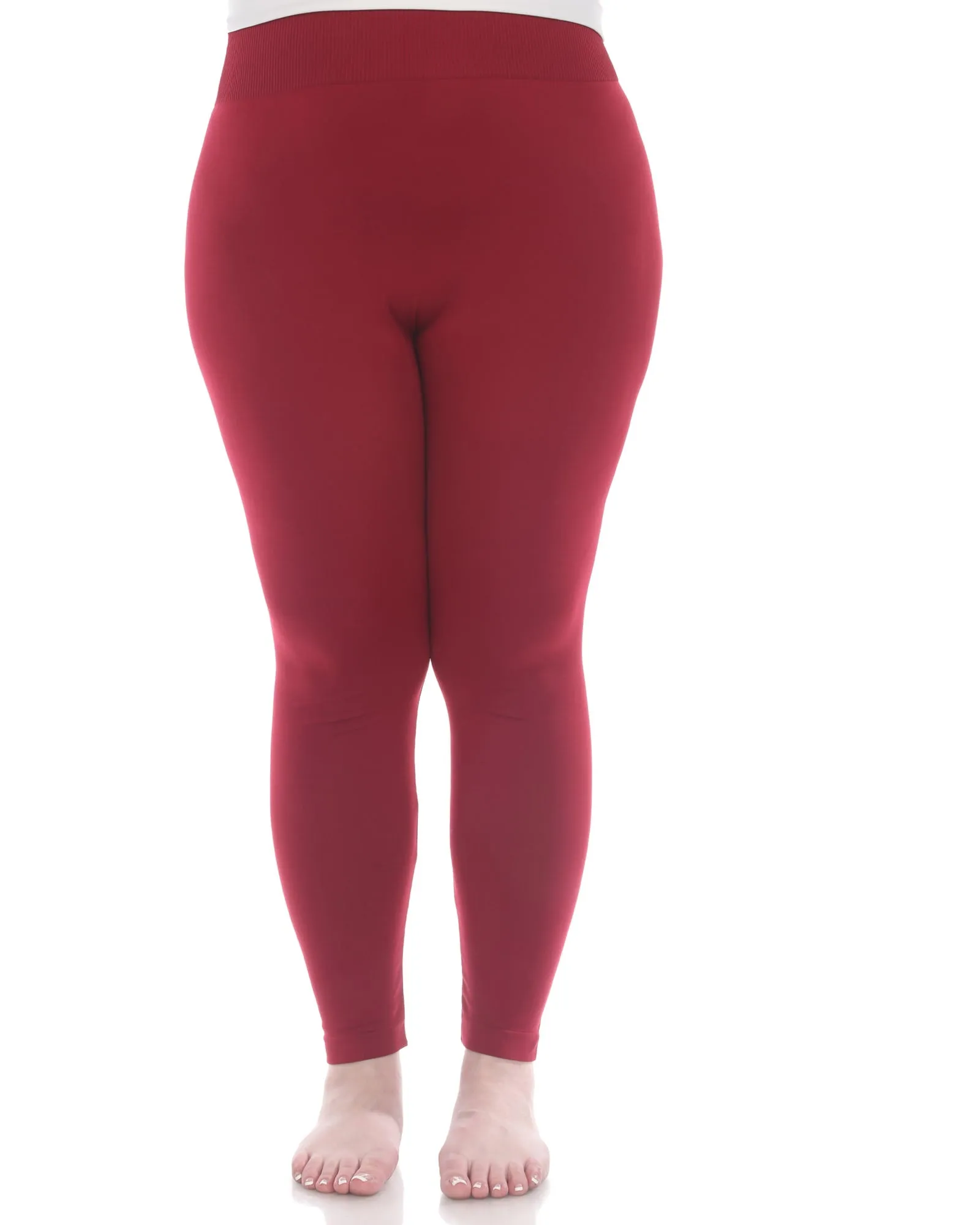 Super-Stretch Solid Leggings | Burgundy