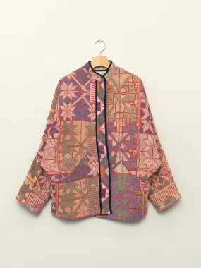 The Ishani Vintage Cross-Stitch Quilted Jacket