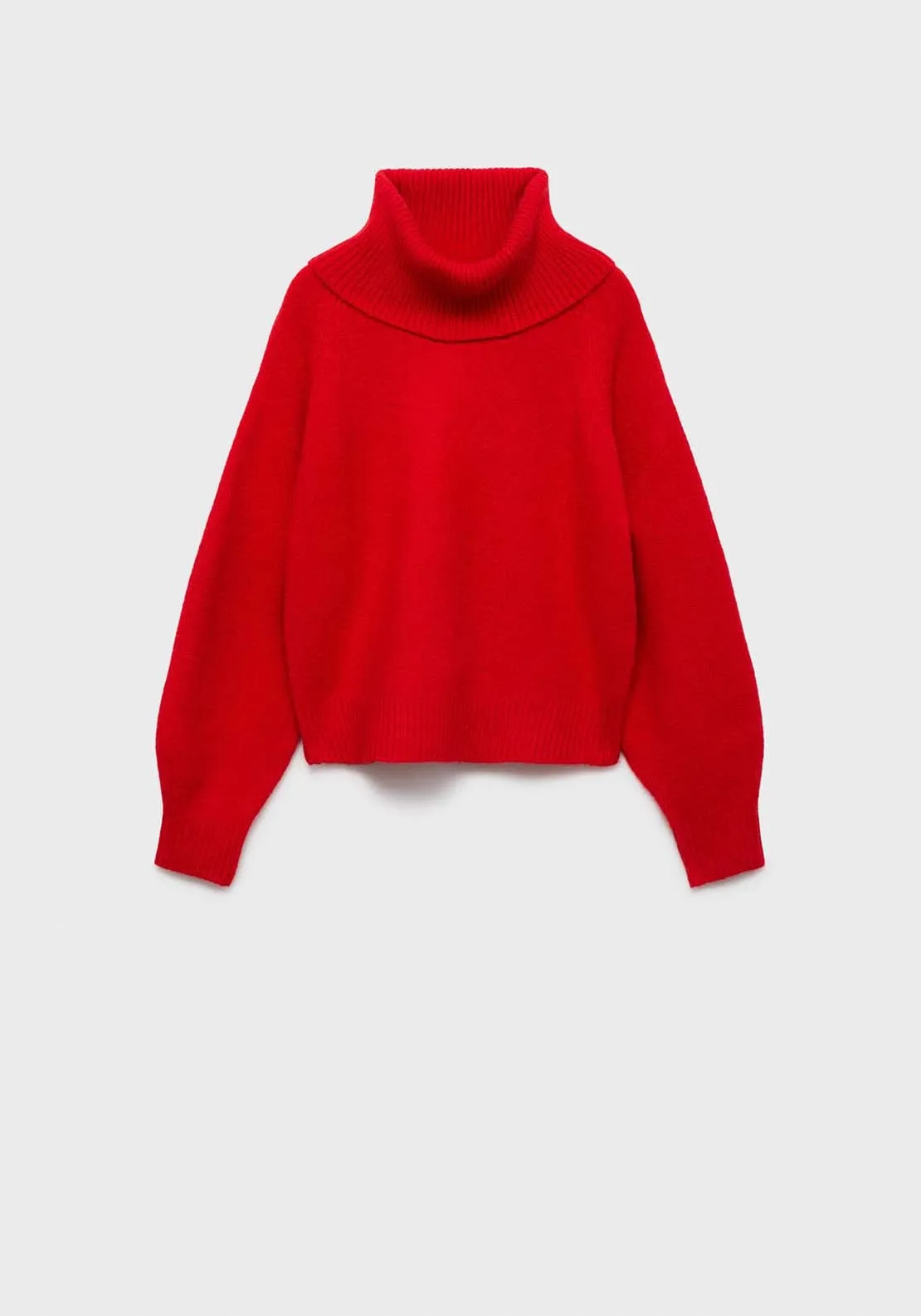 Turtleneck knitted sweater - Red