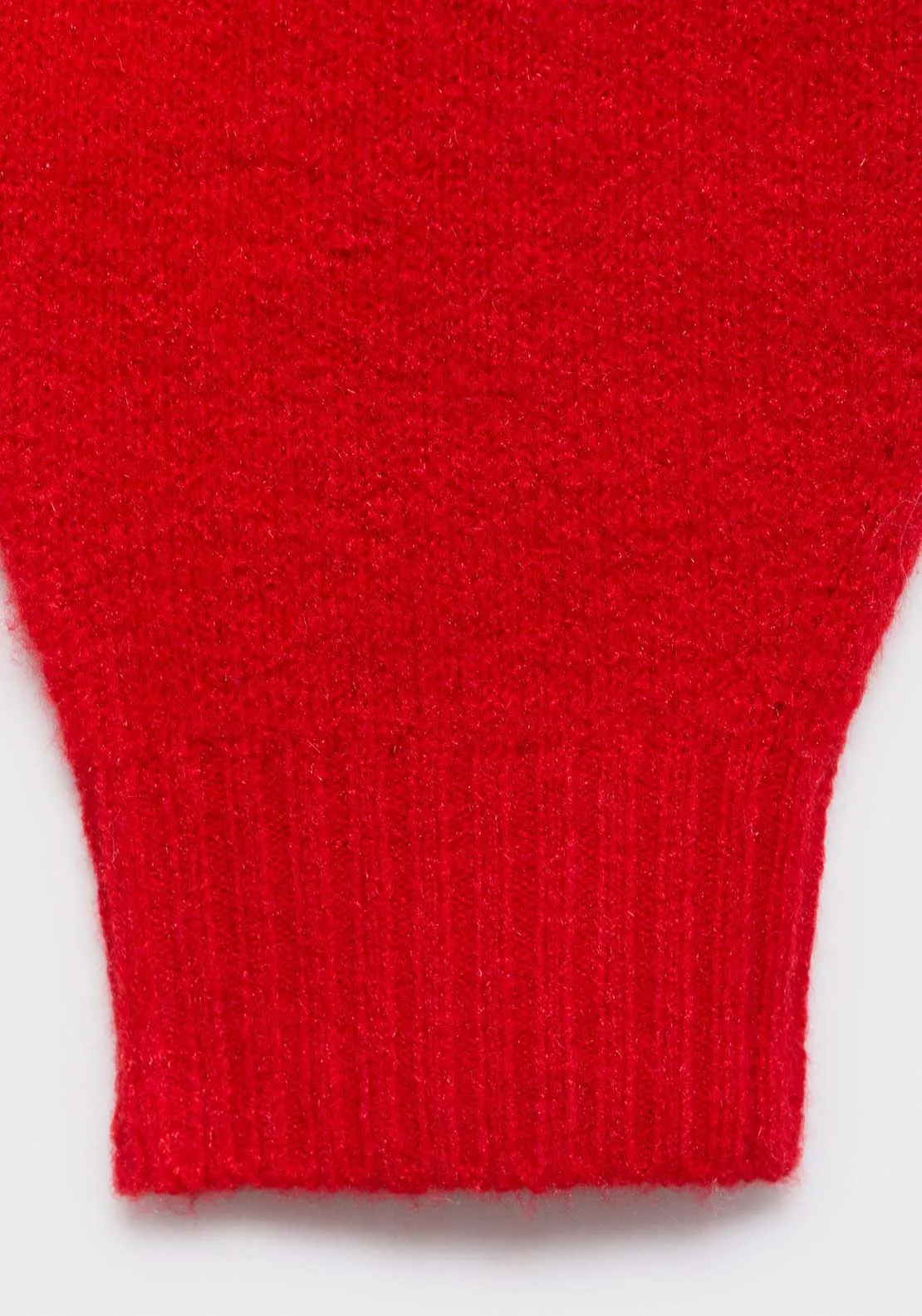 Turtleneck knitted sweater - Red