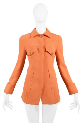 VERSACE ORANGE BLAZER JACKET 1991