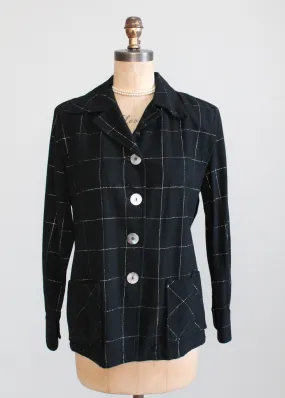 Vintage 1940s Vagabond Black Sparkle 49er Jacket