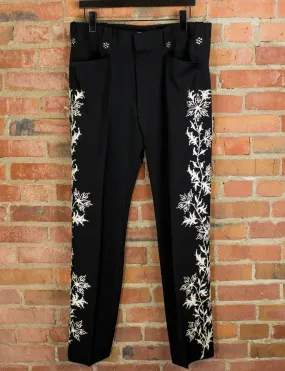 Vintage 80s Nudie's Rodeo Tailors Black and White Rhinestone Suit Pants 34x32