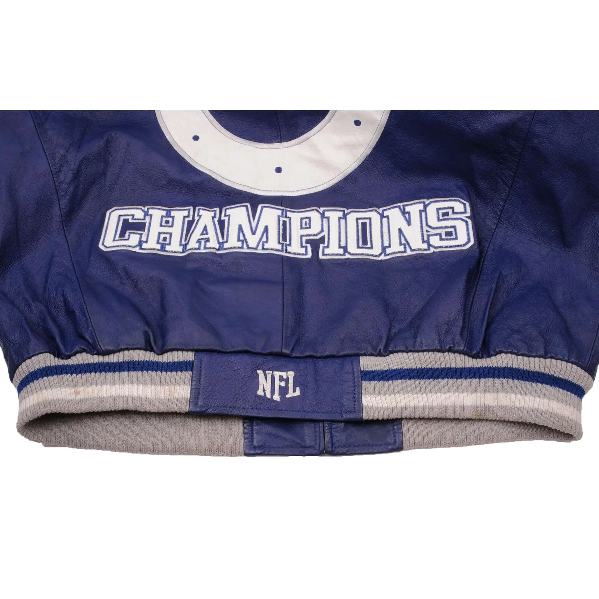 VINTAGE NFL INDIANAPOLIS COLTS SUPER BOWL CHAMPION 2006 LEATHER JACKET SIZE XL