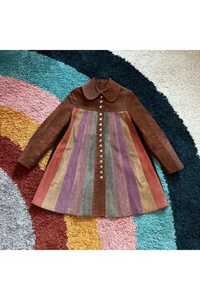 Vintage Rare Rainbow Suede Coat - Approx Size XS or S