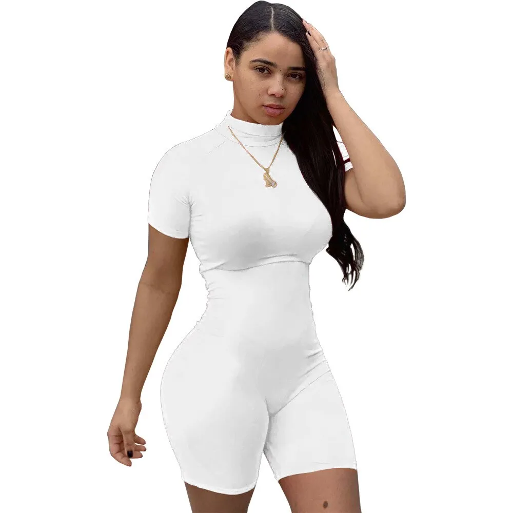 Women Short Sleeve  Bodycon Skinny  ROMPER