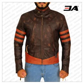 X-Men Wolverine Brown Leather Jacket