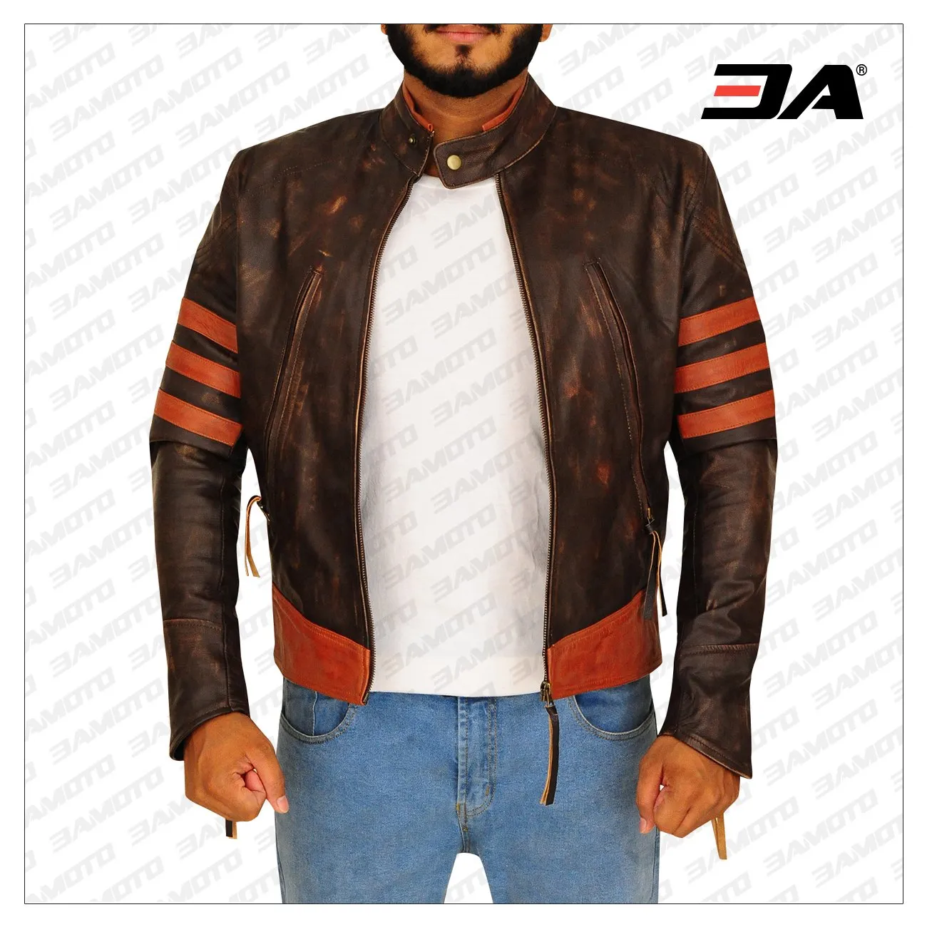 X-Men Wolverine Brown Leather Jacket