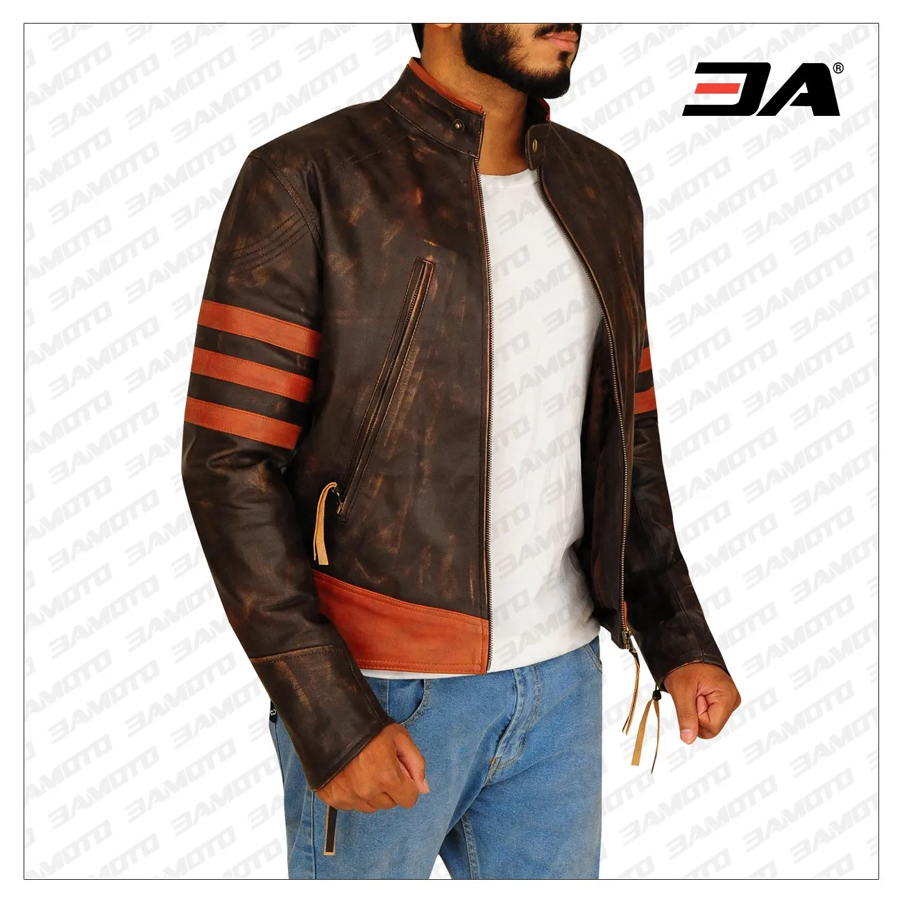 X-Men Wolverine Brown Leather Jacket